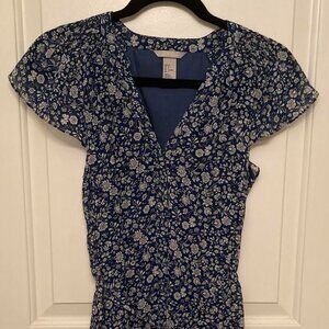 H&M Floral Blue Dress